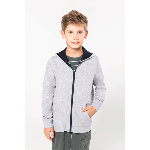 Kariban | Kinder-Sweatshirt mit Kapuze und Reißverschluss Kariban | Kinder-Sweatshirt mit Kapuze und Reißverschluss